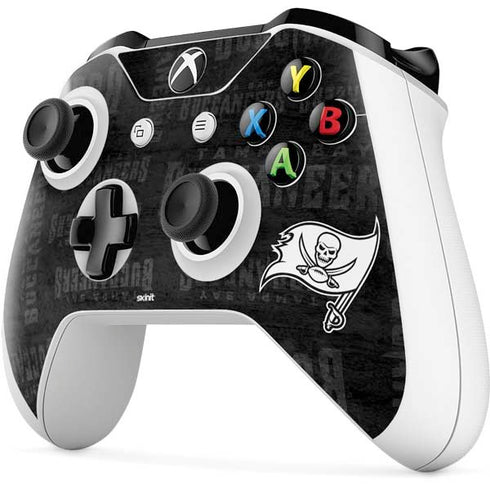 NFL Tampa Bay Buccaneers Black & White Xbox One S Controller Skin