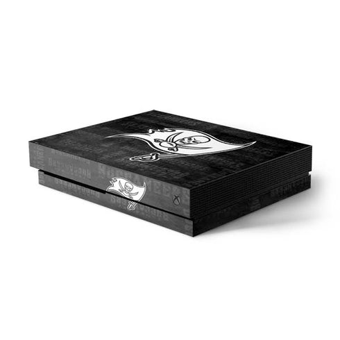 NFL Tampa Bay Buccaneers Black & White Xbox One X Console Skin