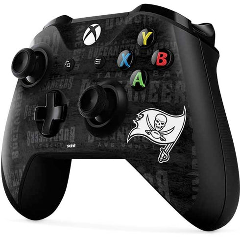 NFL Tampa Bay Buccaneers Black & White Xbox One X Controller Skin