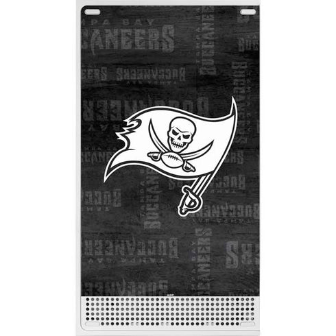 NFL Tampa Bay Buccaneers Black & White Xbox Series S Console Skin