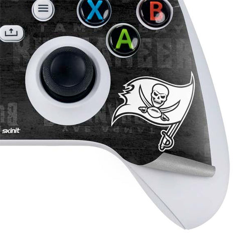 NFL Tampa Bay Buccaneers Black & White Xbox Series S Controller Skin