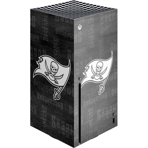 NFL Tampa Bay Buccaneers Black & White Xbox Series X Console Skin