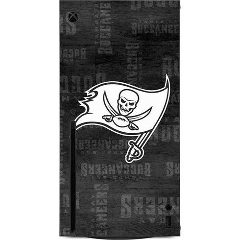 NFL Tampa Bay Buccaneers Black & White Xbox Series X Console Skin