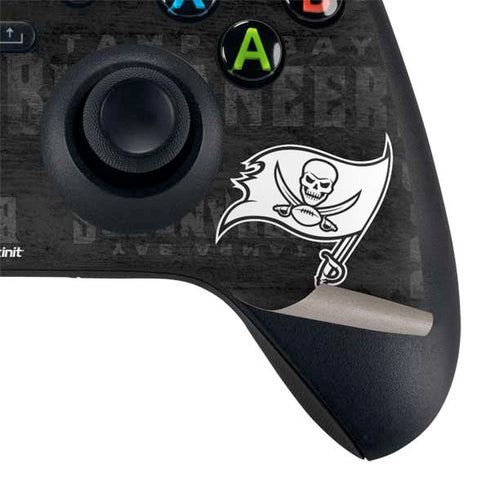 NFL Tampa Bay Buccaneers Black & White Xbox Series X Controller Skin