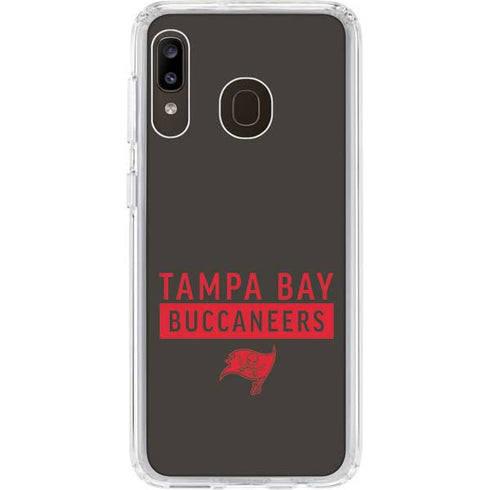 NFL Tampa Bay Buccaneers Brown Performance Series Galaxy A20 Clear Case