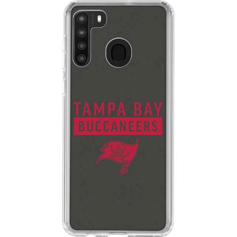 NFL Tampa Bay Buccaneers Brown Performance Series Galaxy A21 Clear Case