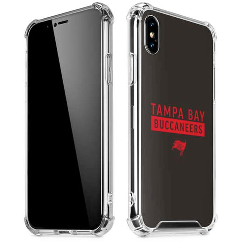 NFL Tampa Bay Buccaneers Brown Performance Series iPhone X/XS Clear Case