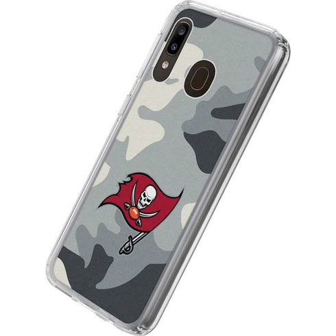 NFL Tampa Bay Buccaneers Camo Galaxy A20 Clear Case