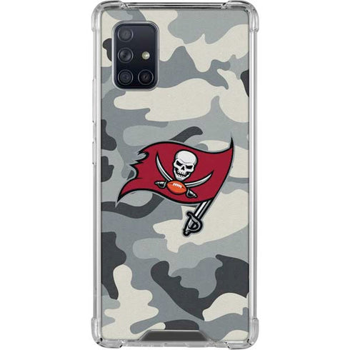 NFL Tampa Bay Buccaneers Camo Galaxy A71 5G Clear Case