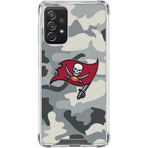 NFL Tampa Bay Buccaneers Camo Galaxy A72 5G Clear Case