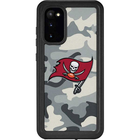 NFL Tampa Bay Buccaneers Camo Galaxy S20 Waterproof Case