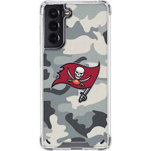 NFL Tampa Bay Buccaneers Camo Galaxy S21 5G Clear Case