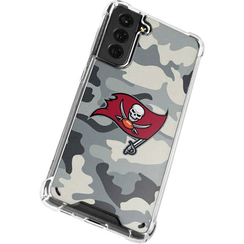NFL Tampa Bay Buccaneers Camo Galaxy S21 Plus 5G Clear Case