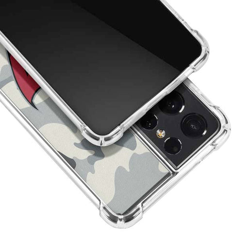 NFL Tampa Bay Buccaneers Camo Galaxy S21 Ultra 5G Clear Case