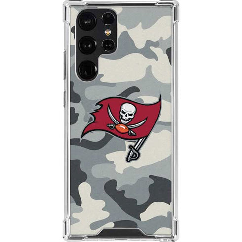 NFL Tampa Bay Buccaneers Camo Galaxy S24 Ultra Clear Case