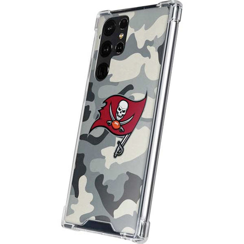 NFL Tampa Bay Buccaneers Camo Galaxy S24 Ultra Clear Case