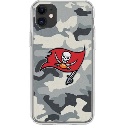 NFL Tampa Bay Buccaneers Camo iPhone 11 Clear Case
