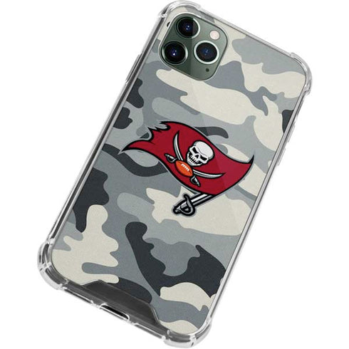 NFL Tampa Bay Buccaneers Camo iPhone 12 Pro Clear Case