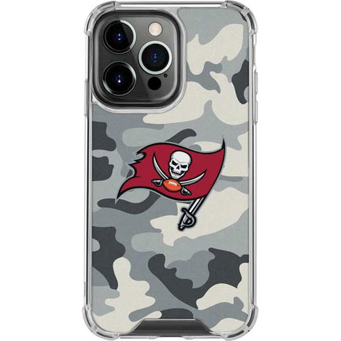 NFL Tampa Bay Buccaneers Camo iPhone 13 Pro Clear Case