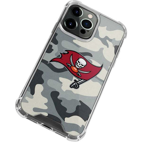 NFL Tampa Bay Buccaneers Camo iPhone 13 Pro Max Clear Case