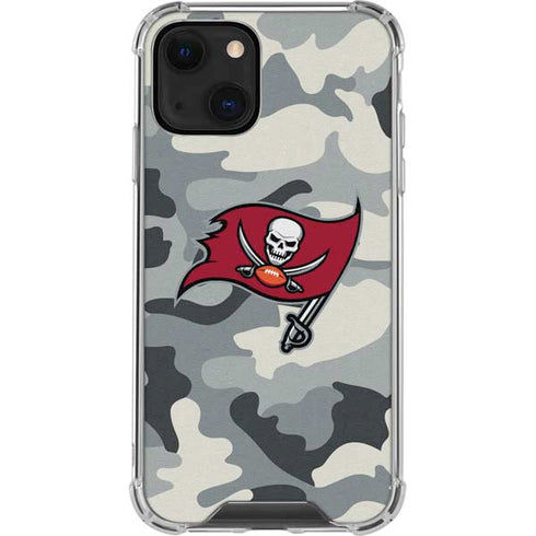 NFL Tampa Bay Buccaneers Camo iPhone 14 Plus Clear Case