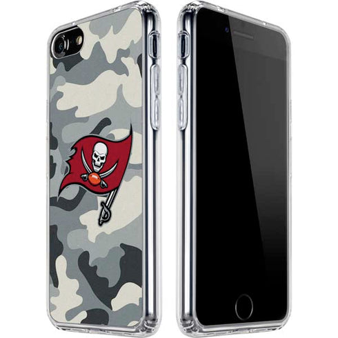 NFL Tampa Bay Buccaneers Camo iPhone SE (2nd & 3rd Gen) Clear Case