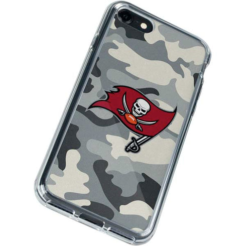 NFL Tampa Bay Buccaneers Camo iPhone SE (2nd & 3rd Gen) Clear Case