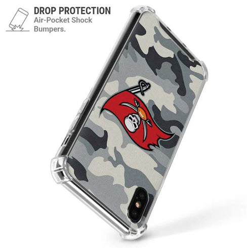 NFL Tampa Bay Buccaneers Camo iPhone X/XS Clear Case