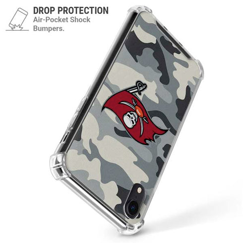 NFL Tampa Bay Buccaneers Camo iPhone XR Clear Case