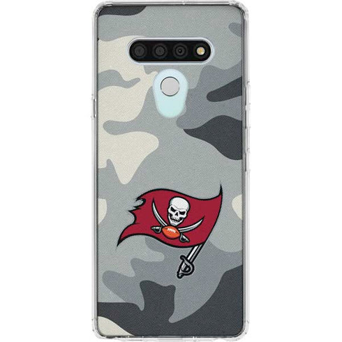 NFL Tampa Bay Buccaneers Camo LG Stylo 6 Clear Case