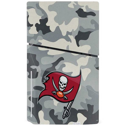 NFL Tampa Bay Buccaneers Camo PS5 Slim Disk Console Skin
