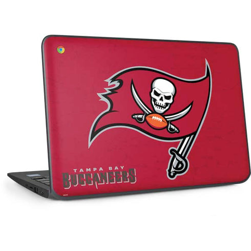 NFL Tampa Bay Buccaneers Distressed HP Chromebook Skin