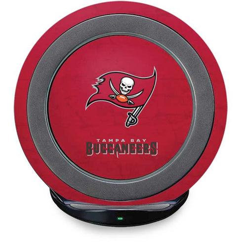 NFL Tampa Bay Buccaneers Distressed Fast Charge Wireless Charging Stand Skin