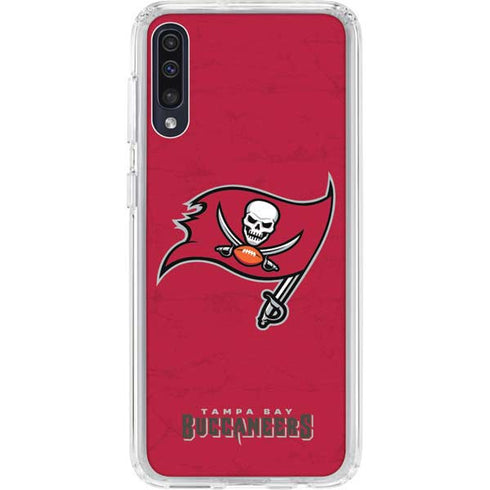 NFL Tampa Bay Buccaneers Distressed Galaxy A50 Clear Case