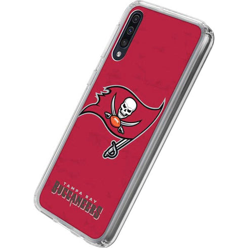 NFL Tampa Bay Buccaneers Distressed Galaxy A50 Clear Case
