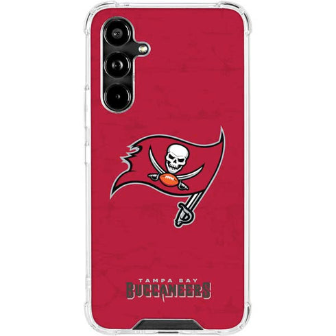 NFL Tampa Bay Buccaneers Distressed Galaxy A54 5G Clear Case