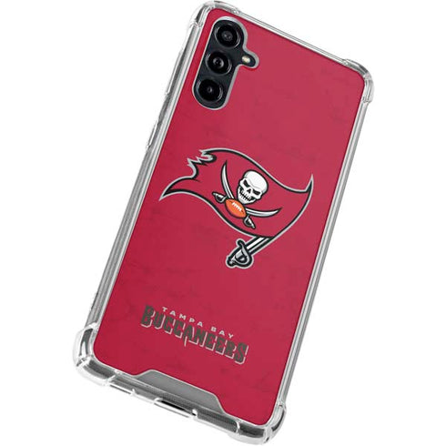NFL Tampa Bay Buccaneers Distressed Galaxy A54 5G Clear Case