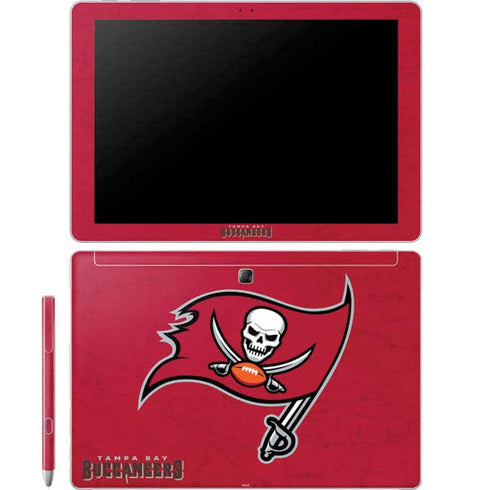 NFL Tampa Bay Buccaneers Distressed Galaxy Book 12in Skin