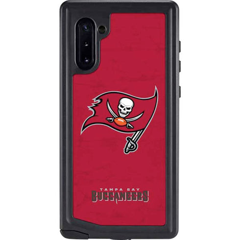 NFL Tampa Bay Buccaneers Distressed Galaxy Note 10 Waterproof Case