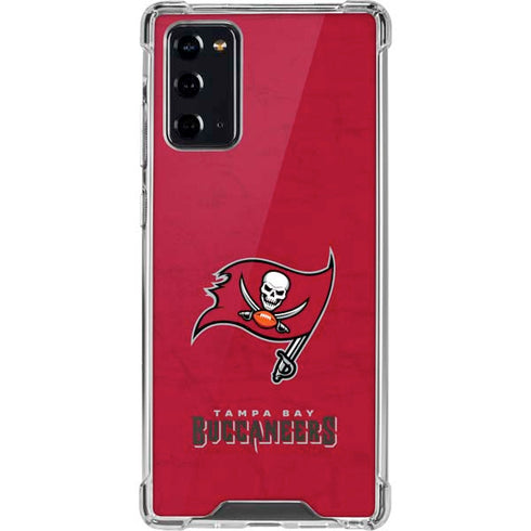 NFL Tampa Bay Buccaneers Distressed Galaxy Note20 5G Clear Case