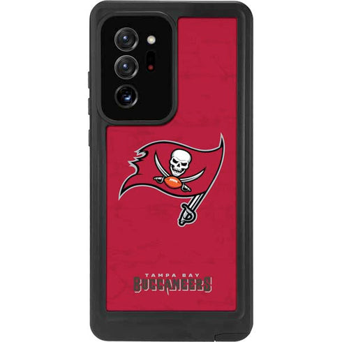 NFL Tampa Bay Buccaneers Distressed Galaxy Note20 Ultra 5G Waterproof Case