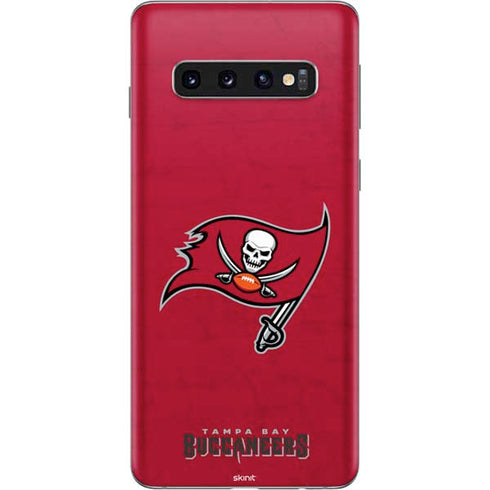 NFL Tampa Bay Buccaneers Distressed Galaxy S10 Skin