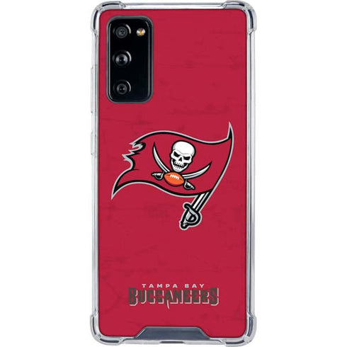 NFL Tampa Bay Buccaneers Distressed Galaxy S20 FE Clear Case