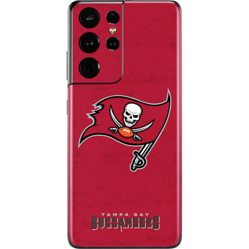 NFL Tampa Bay Buccaneers Distressed Galaxy S21 Ultra 5G Skin