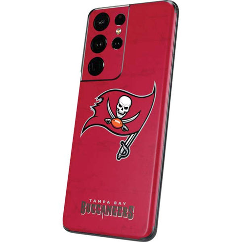 NFL Tampa Bay Buccaneers Distressed Galaxy S21 Ultra 5G Skin
