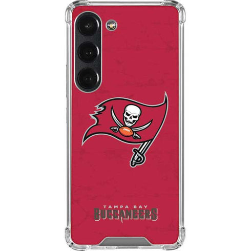 NFL Tampa Bay Buccaneers Distressed Galaxy S23 Clear Case