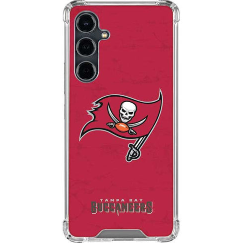 NFL Tampa Bay Buccaneers Distressed Galaxy S23 FE Clear Case