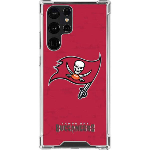 NFL Tampa Bay Buccaneers Distressed Galaxy S24 Ultra Clear Case
