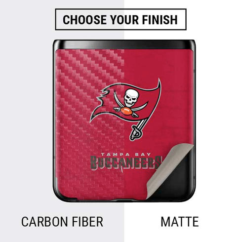 NFL Tampa Bay Buccaneers Distressed Galaxy Z Flip Skin