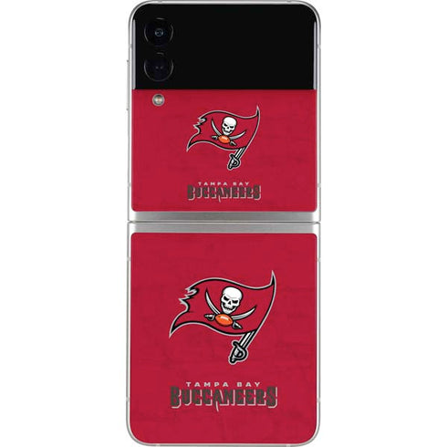 NFL Tampa Bay Buccaneers Distressed Galaxy Z Flip3 5G Skin